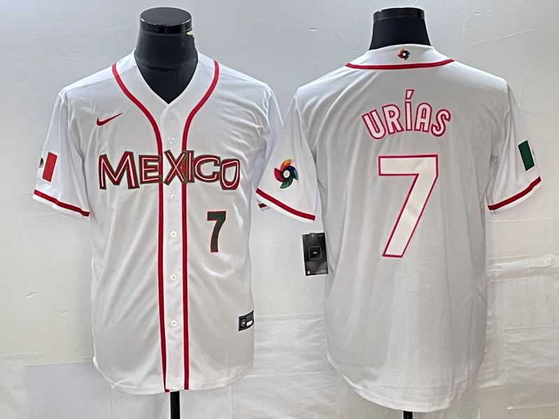Men 2023 World Cub Mexico #7 Urias White Nike MLB Jersey7->more jerseys->MLB Jersey